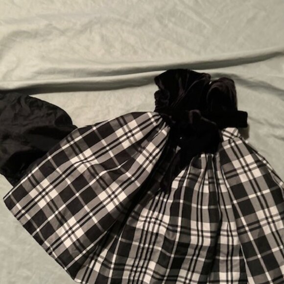 size 12 m months girls casual dress pretty black plaid  baby 12m month - Picture 3 of 4